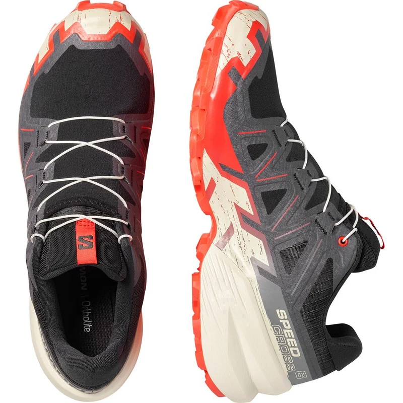 Salomon Shoes Speedcross 6 Herren Trailrunningschuh Black/fird/almilk black-fiery-red-almond-milk