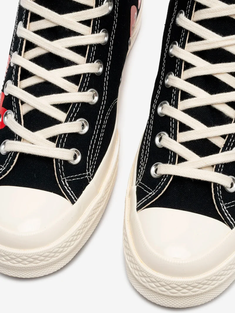 Chuck 70 HI nere Multi Heart High x CDG