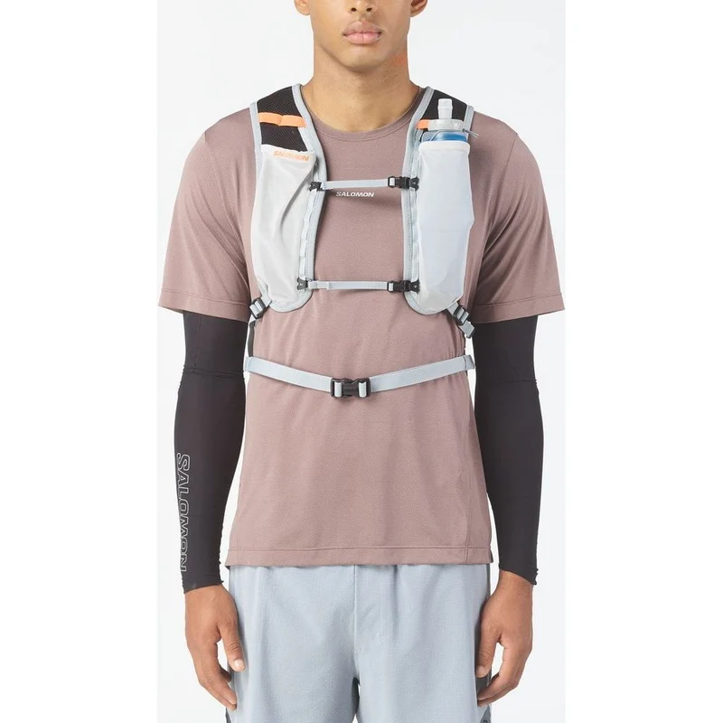 Salomon Cross 12 Trailrunning-Rucksack gray-violet-quarry-nectarine