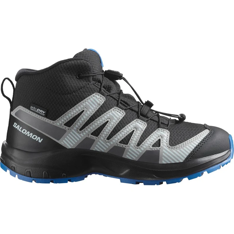 Salomon Shoes XA Pro V8 Mid WP Kinder Wanderschuh Black/mnment/fr black-monument-french-blue
