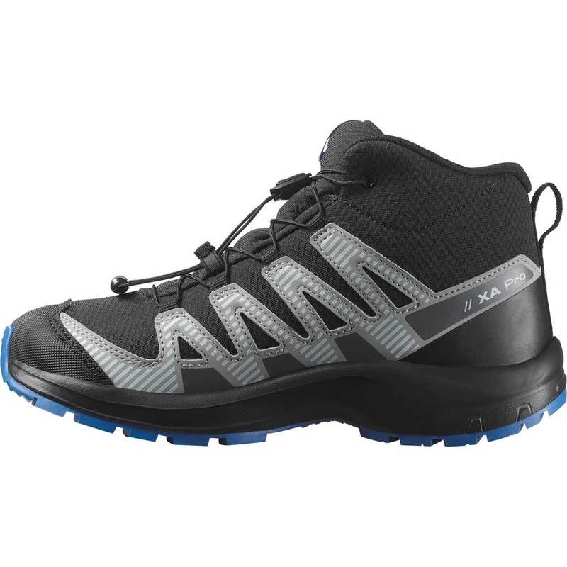 Salomon Shoes XA Pro V8 Mid WP Kinder Wanderschuh Black/mnment/fr black-monument-french-blue