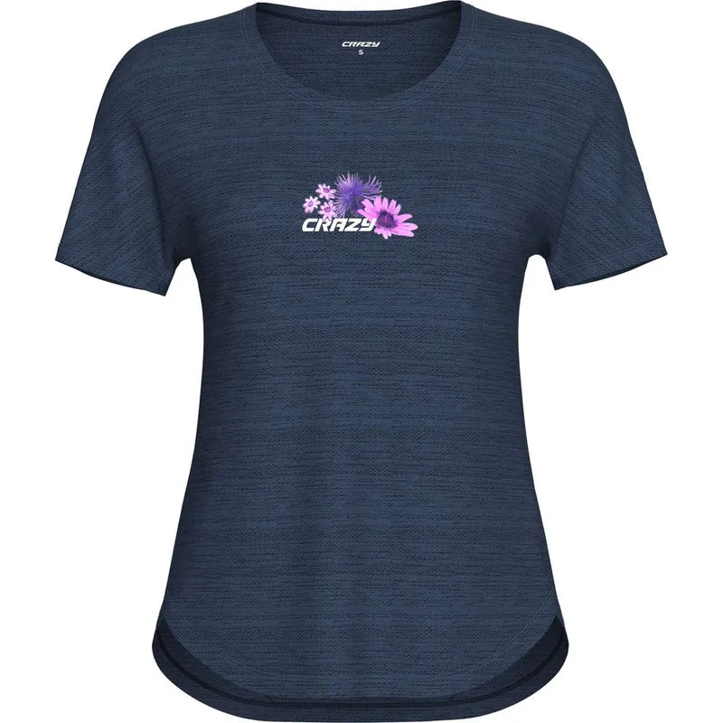 Crazy Idea Exit Damen T-Shirt blue