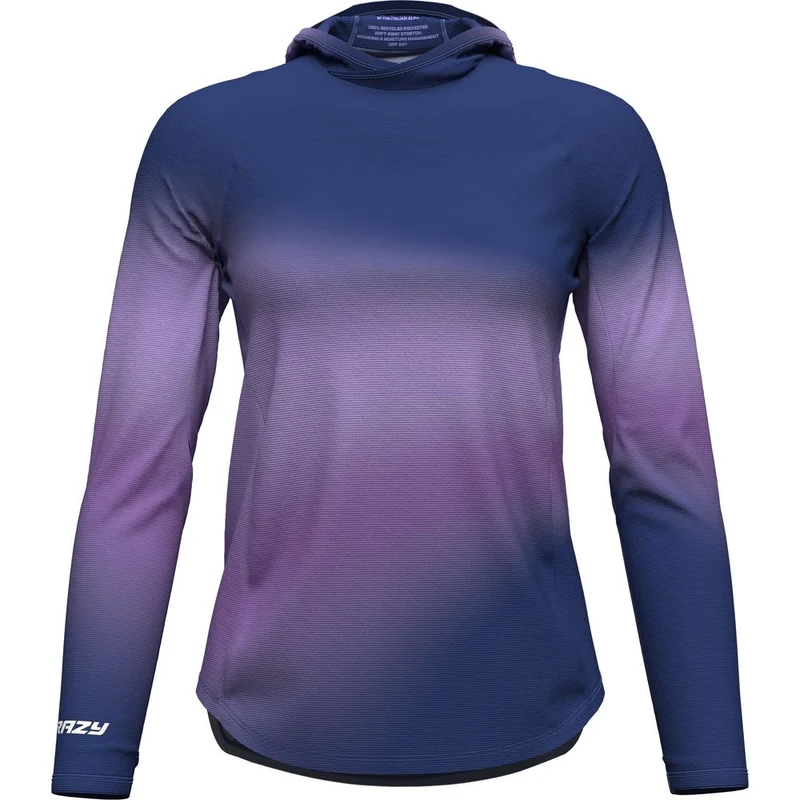Crazy Idea Sun Hoodie Damen Langarmshirt aster