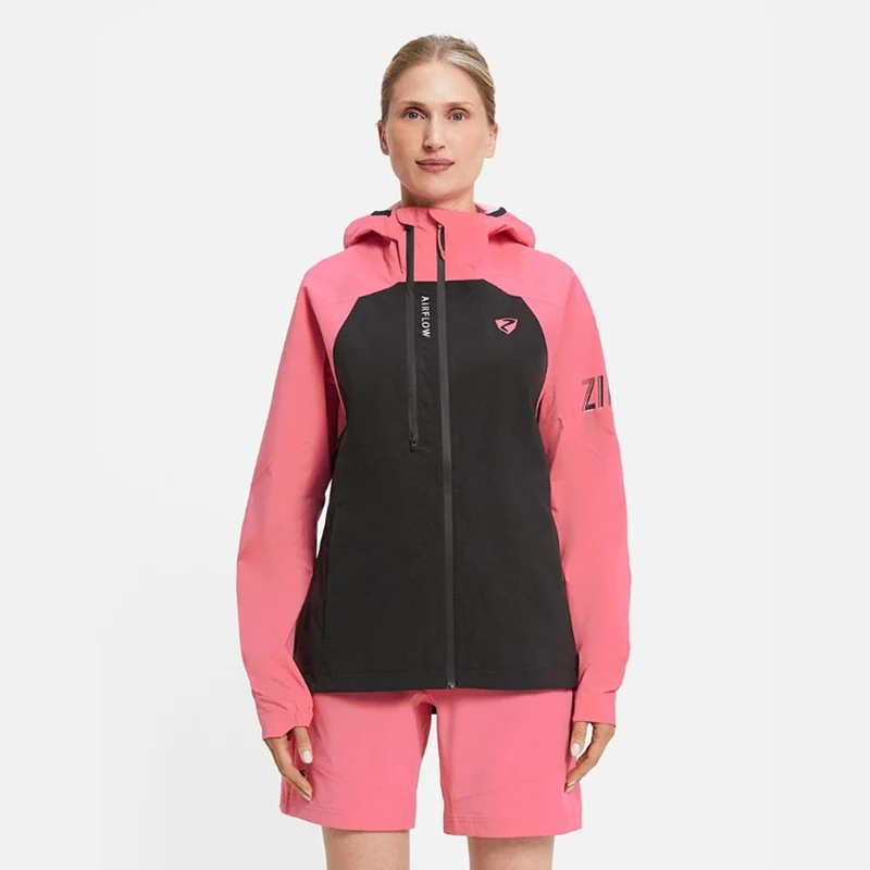 Ziener Nehle jacket lady black strawberry sorbet Damen Radjacke
