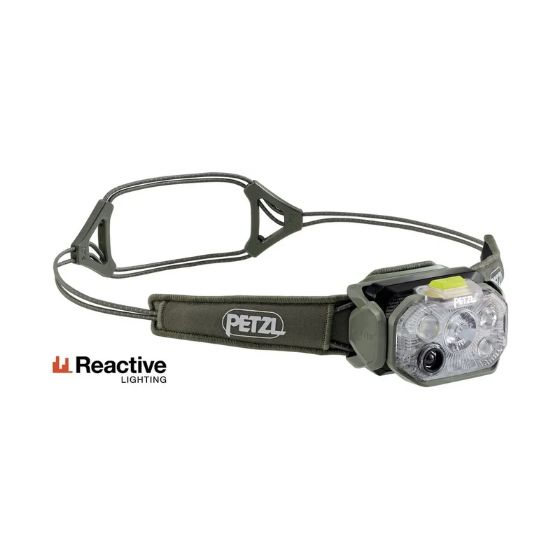 Petzl Swift RL Green, leistungsstarke Stirnlampe für Bergsport und Trailrunning