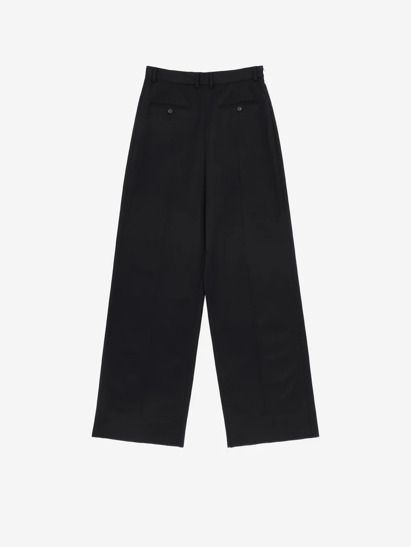 Pantaloni sartoriali misto lana con white stitch sul retro