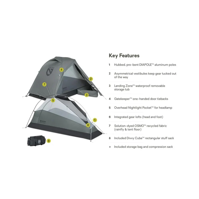 NEMO Dragonfly™ Bikepack OSMO™ Ultralight Backpacking Tent - 2 Personen