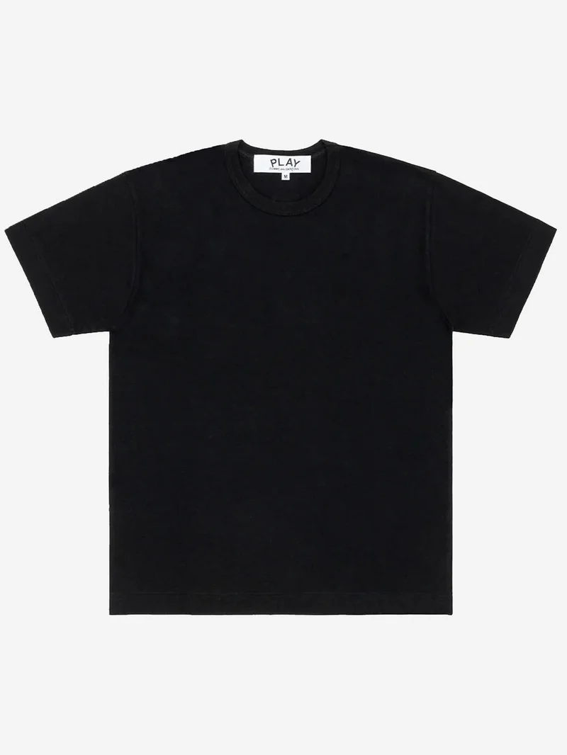 T-shirt nera con cuore nero reverse