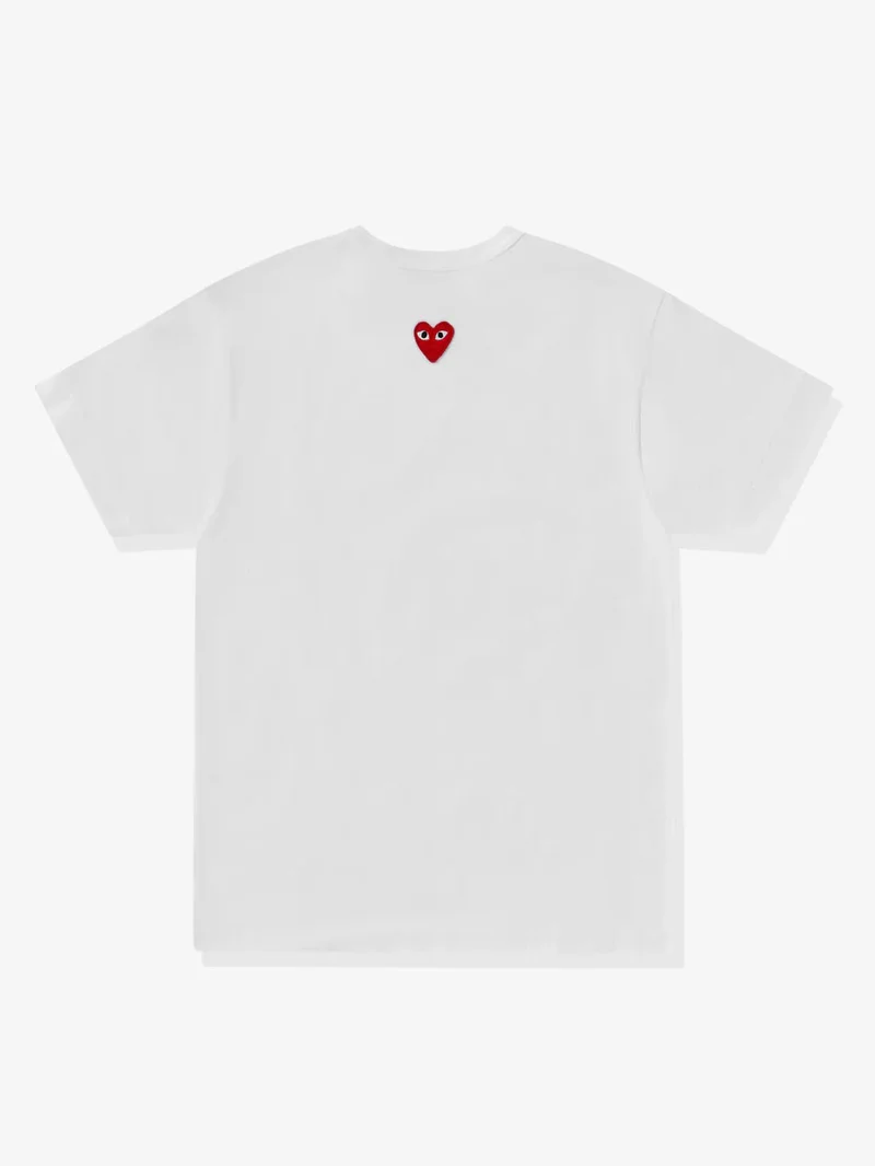 T-shirt bianca con cuore reverse