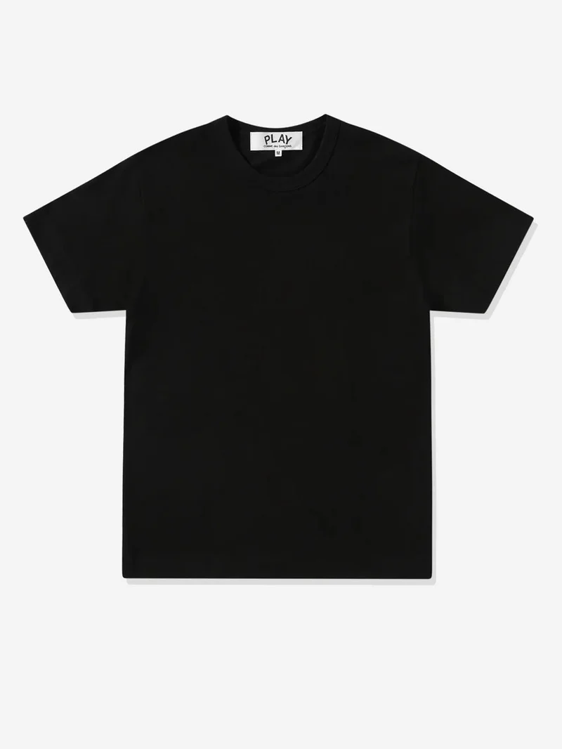 T-shirt nera con cuore reverse