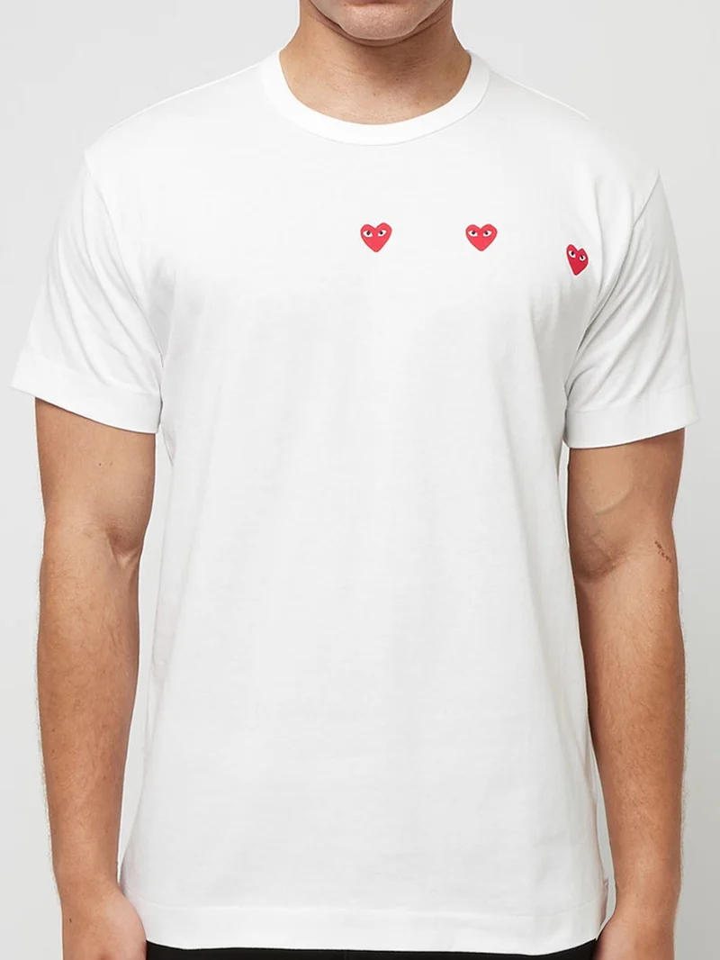 T-shirt bianca multi heart