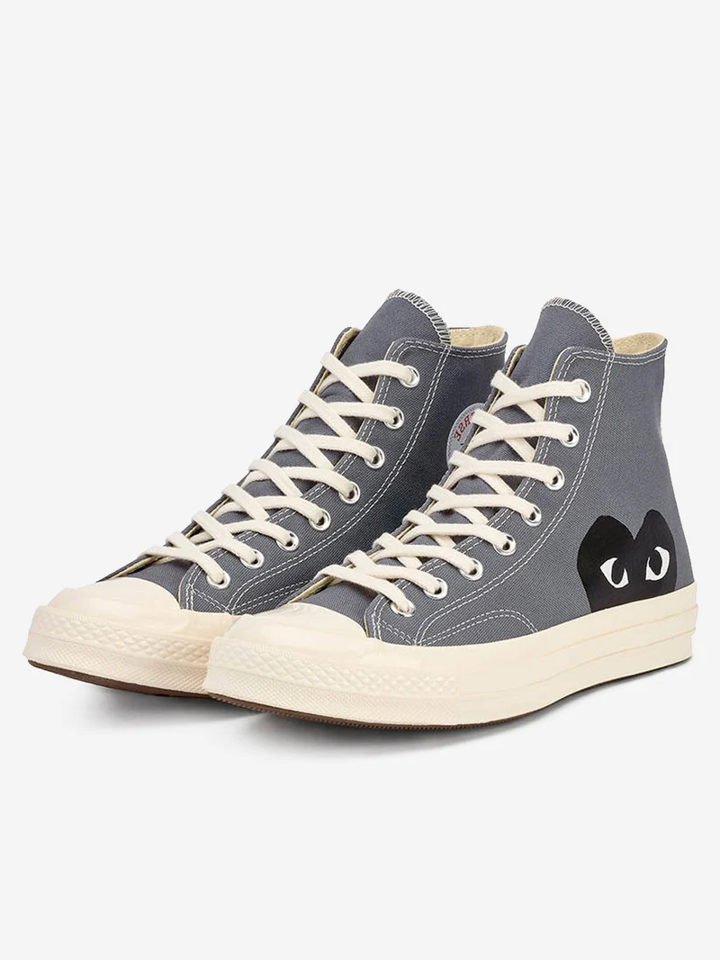 Chuck 70 HI grigie con cuore x CDG