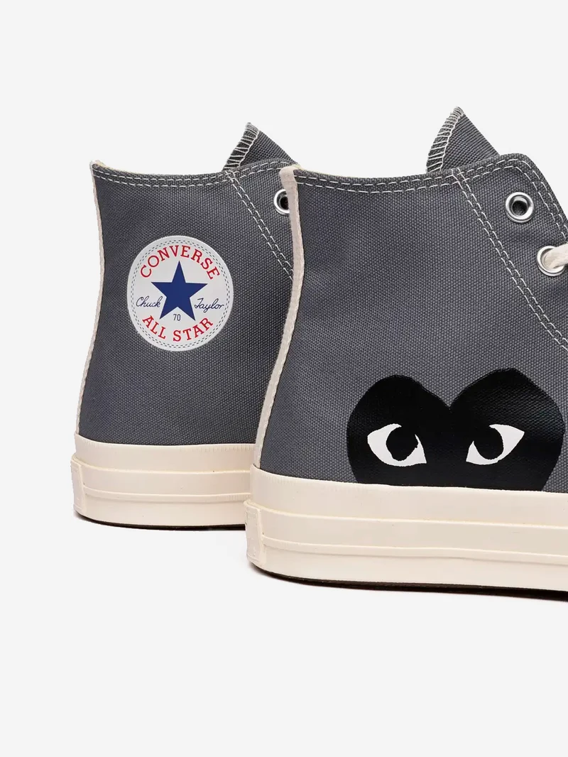 Chuck 70 HI grigie con cuore x CDG