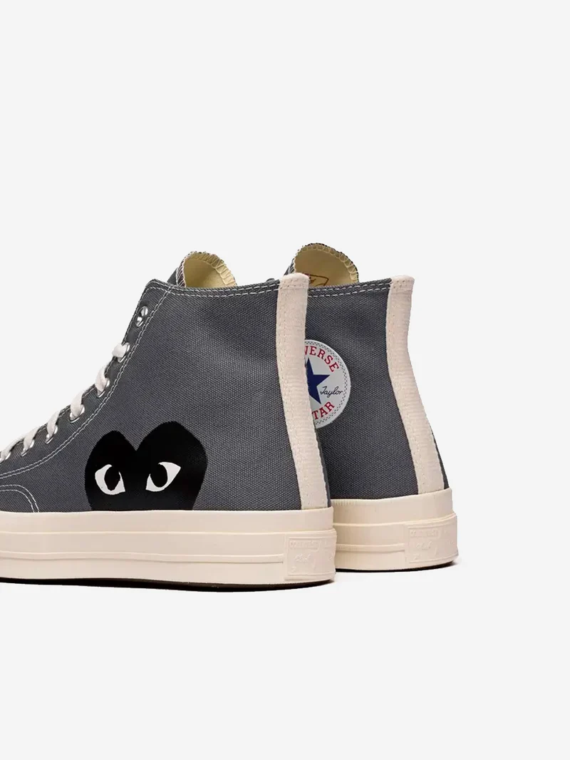 Chuck 70 HI grigie con cuore x CDG