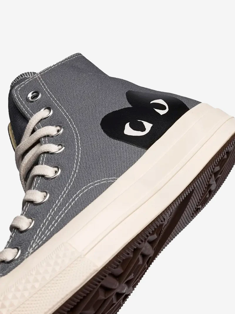 Chuck 70 HI grigie con cuore x CDG