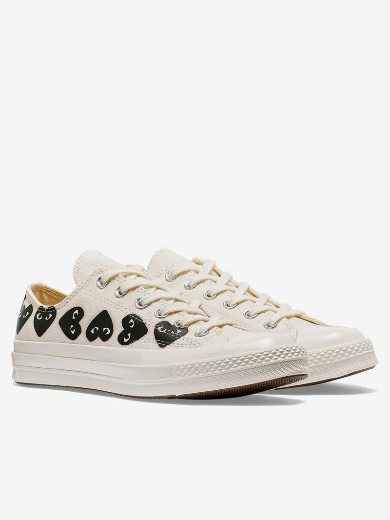 Chuck 70 OX Multi Heart bianche x CDG