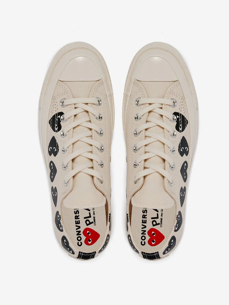 Chuck 70 OX Multi Heart bianche x CDG