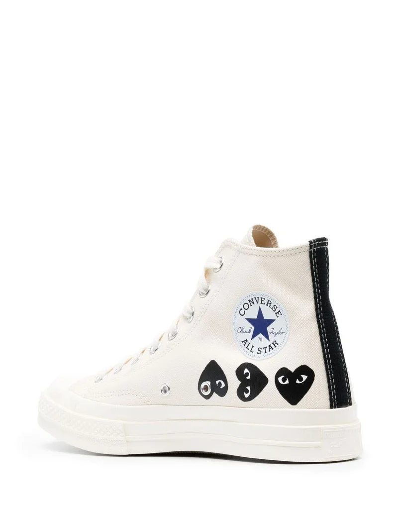 Chuck 70 HI bianche Multi Heart High x CDG