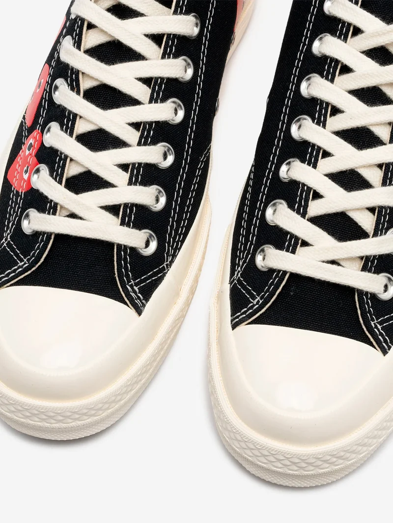 Chuck 70 OX Multi Heart nere x CDG