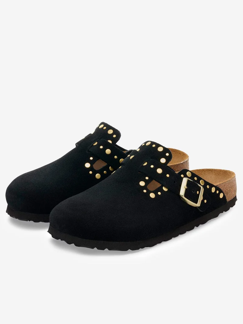 Sandali Boston Rivet neri con borchiette metalliche