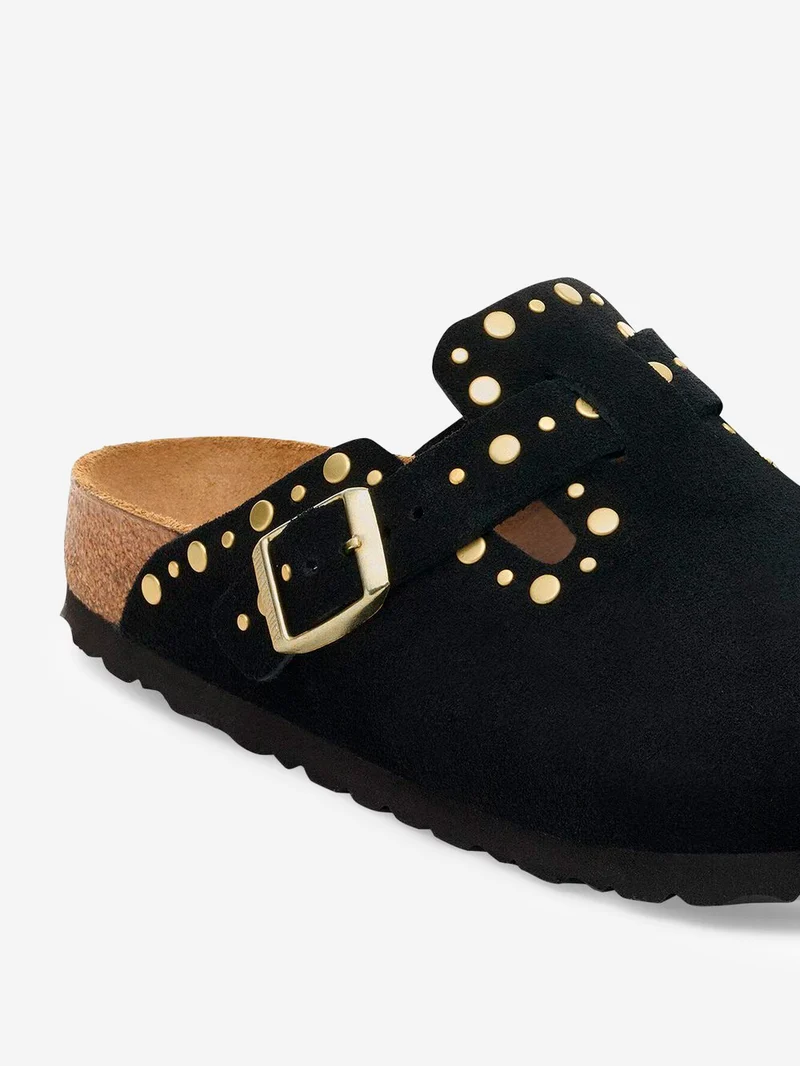 Sandali Boston Rivet neri con borchiette metalliche