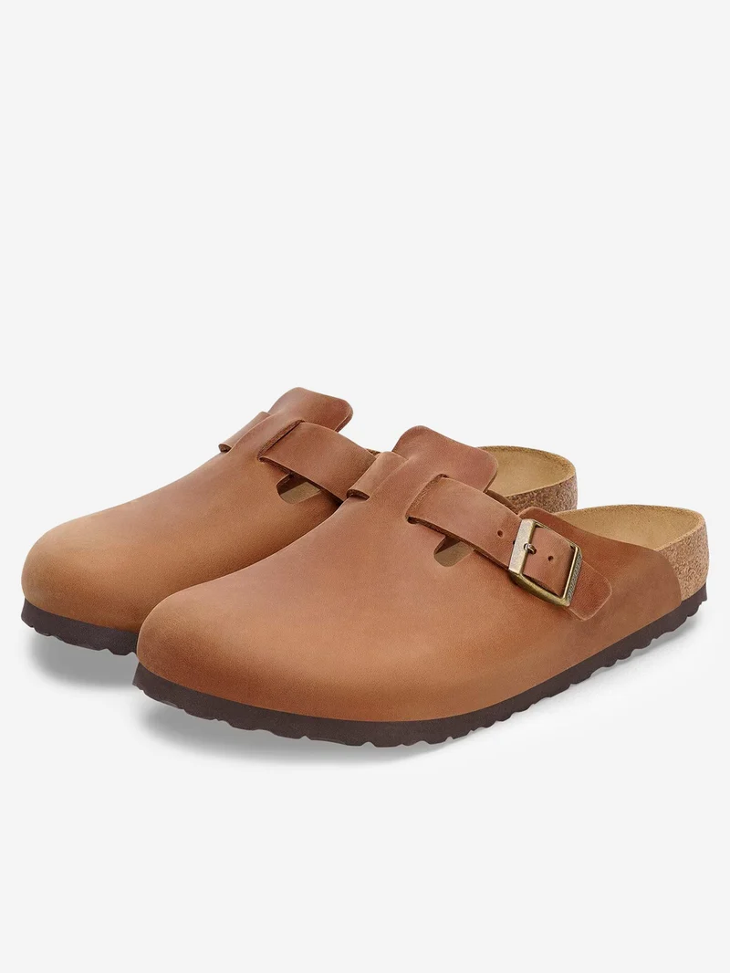 Sandali Boston in pelle oliata cognac