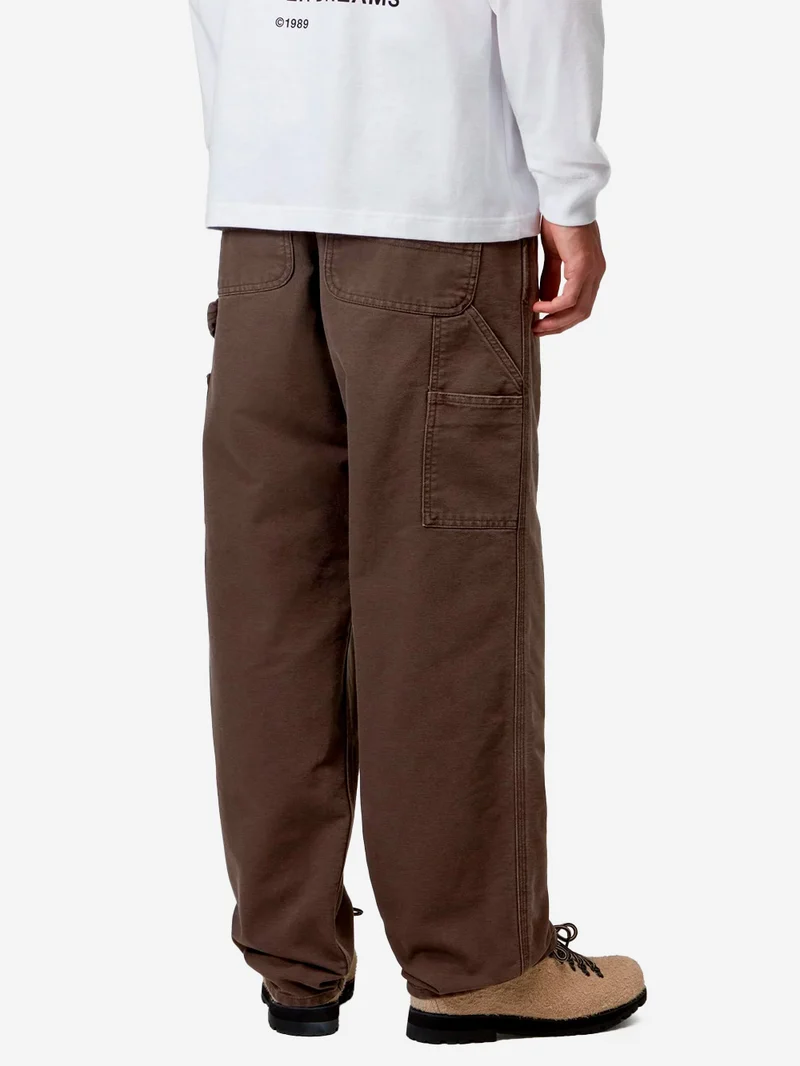 Pantaloni 'Single Knee' marrone tabacco