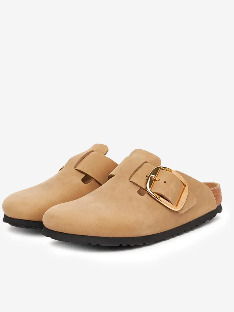 Boston Big Buckle in pelle oliata marrone tabacco