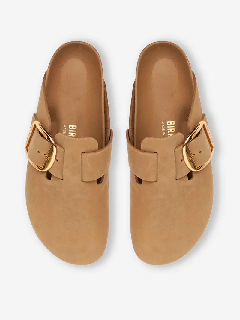 Boston Big Buckle in pelle oliata marrone tabacco