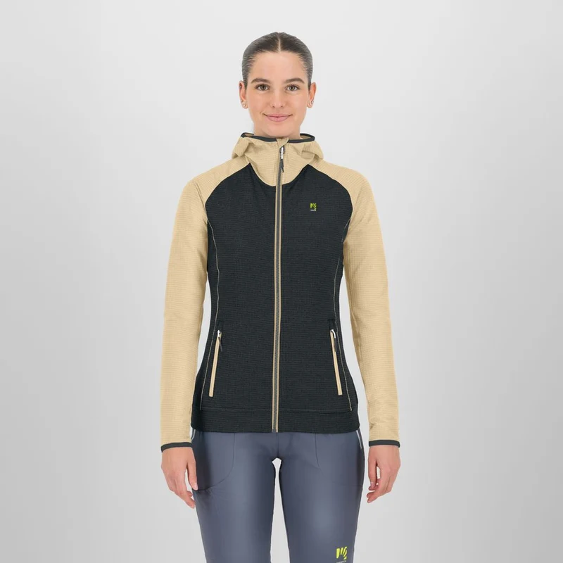 Karpos Ambrizzola Full-Zip Damen Midlayer woodlgray-summer
