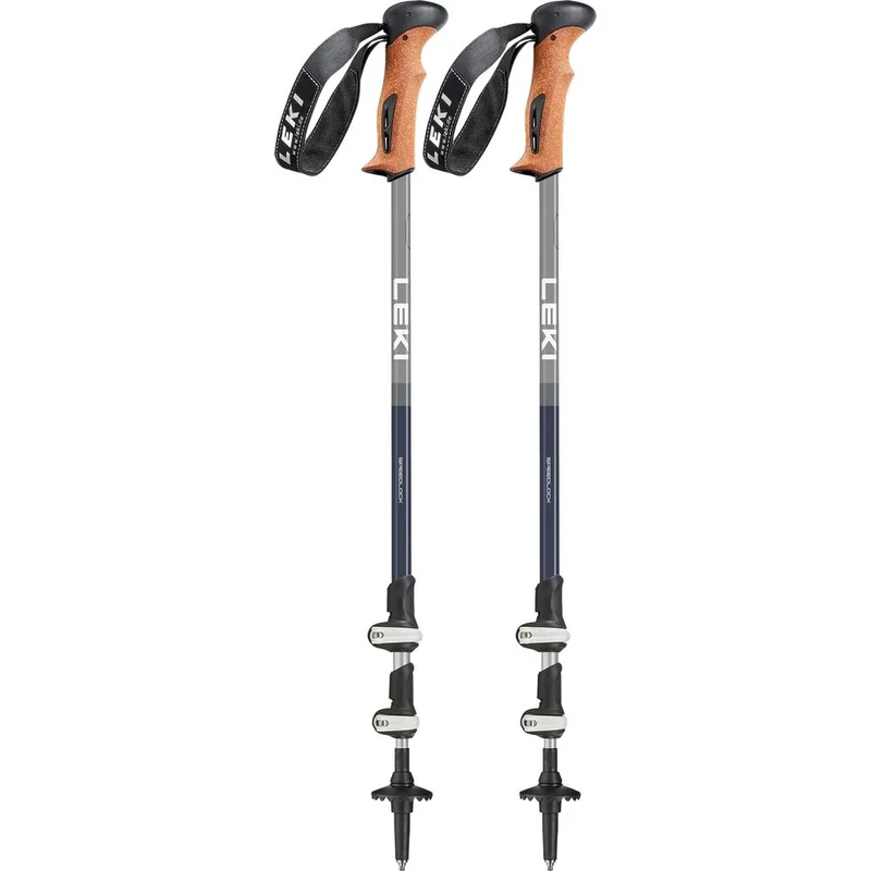 Leki Durock Wanderstock grau-blau