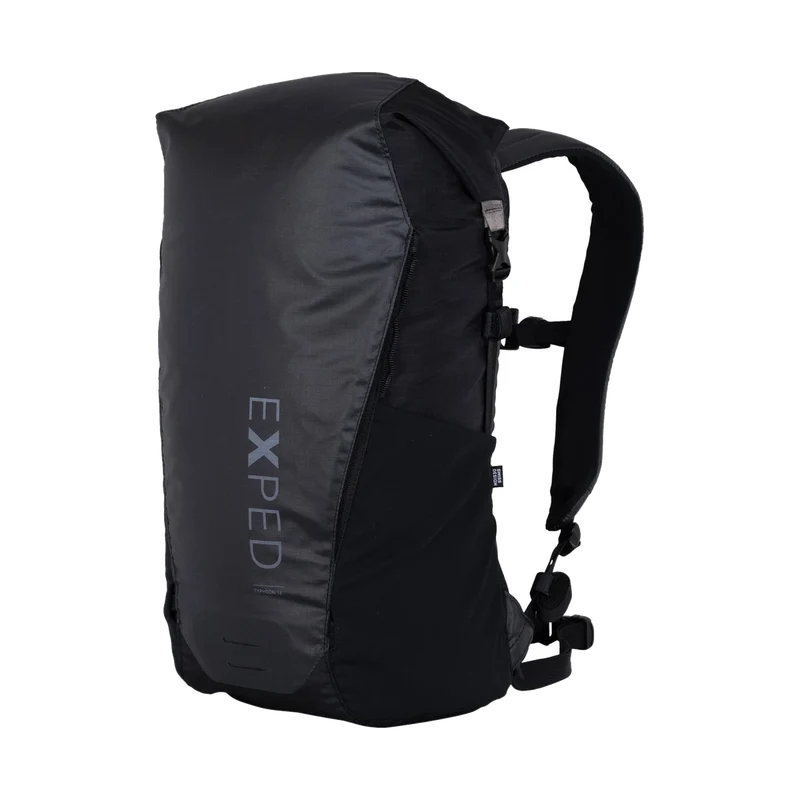 Exped Typhoon 15 Black, wasserdichter Tagesrucksack für Outdoor und Alltag