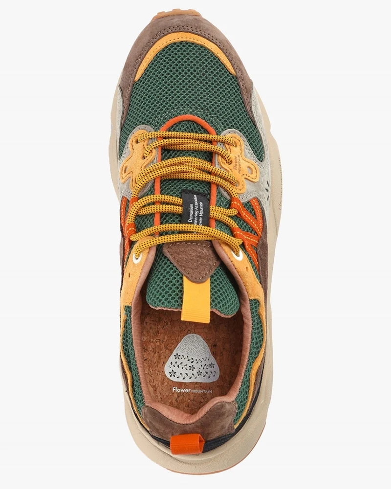 Flower Mountain Yamano 3 UNI Suede Nylon Mesh Taupe / Green / Ocra