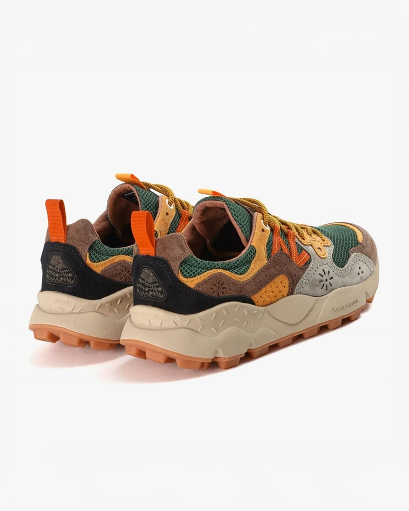 Flower Mountain Yamano 3 UNI Suede Nylon Mesh Taupe / Green / Ocra