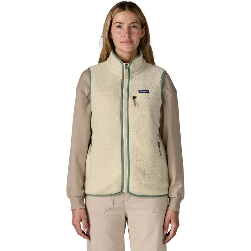 Patagonia W's Retro Pile Damen Weste natural w ellwood green