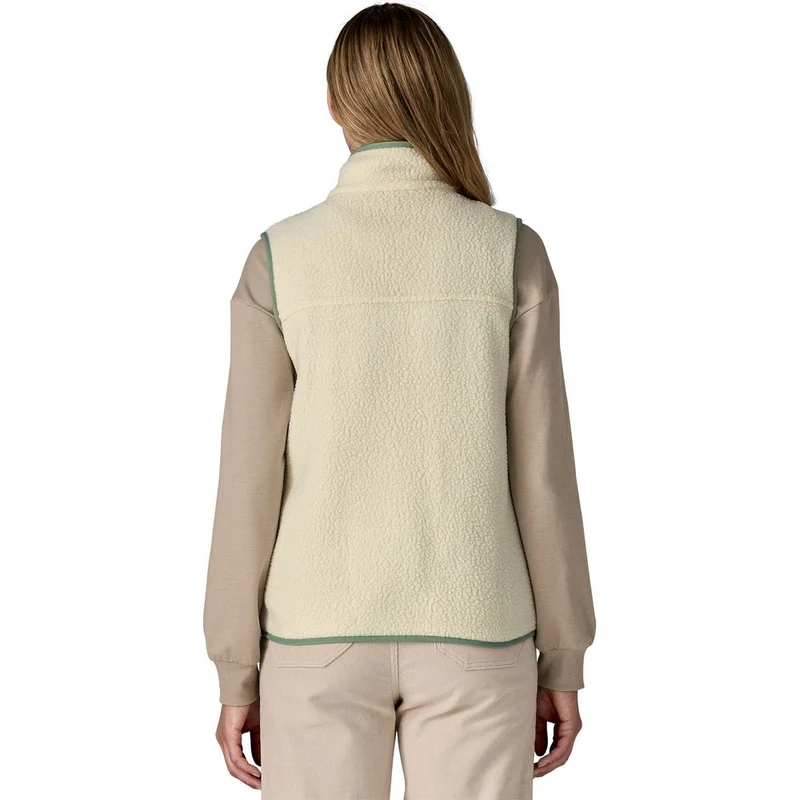 Patagonia W's Retro Pile Damen Weste natural w ellwood green
