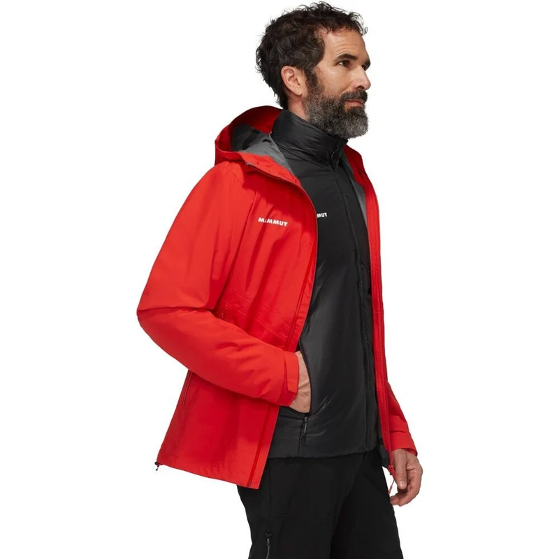 Mammut Alto Light 3 IN 1 HS Hooded Herren Hardshelljacke mammut red black