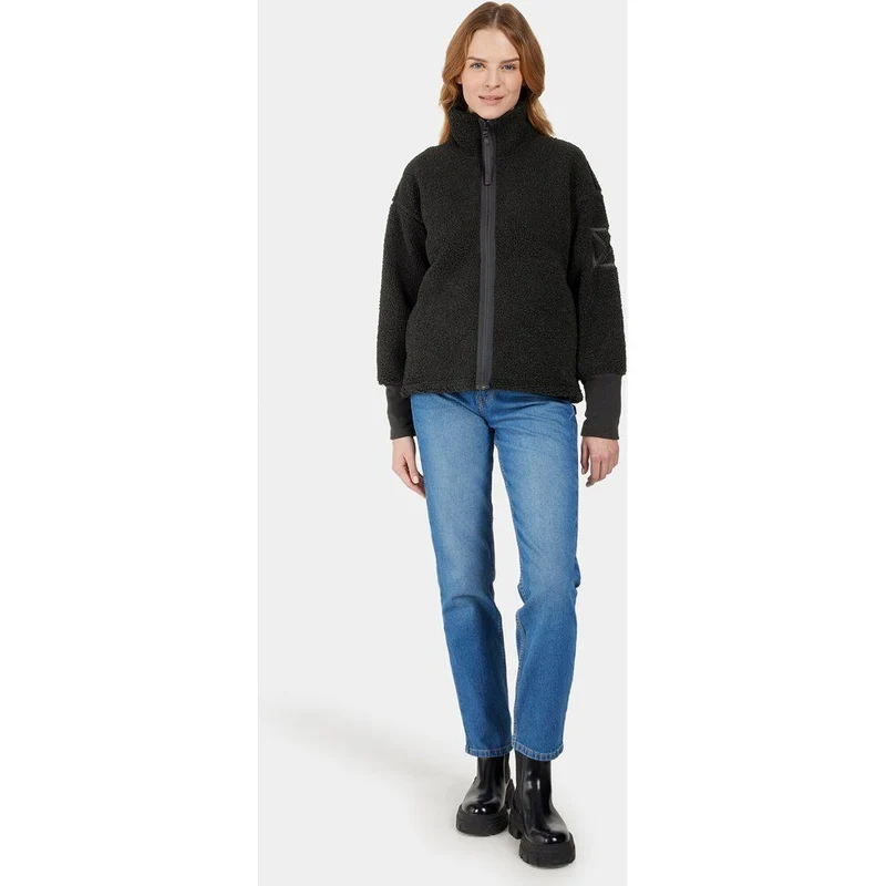 Didriksons Mella FZ 3 Damen Fleecejacke black