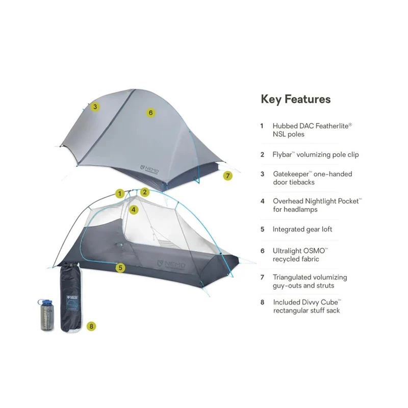NEMO Hornet Elite OSMO™ Ultralight Backpacking Tent - 2 Personen