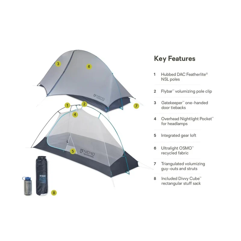 NEMO Hornet Elite OSMO™ Ultralight Backpacking Tent - 1 Person