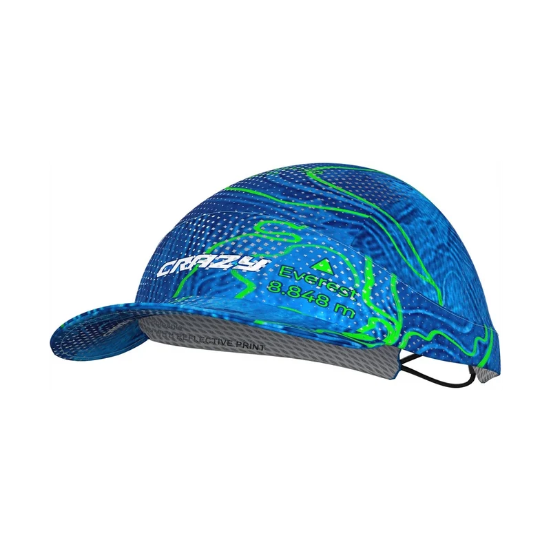 Crazy Idea Pacman Cap Run Blue, leichte Laufcap für Trail und Bergsport
