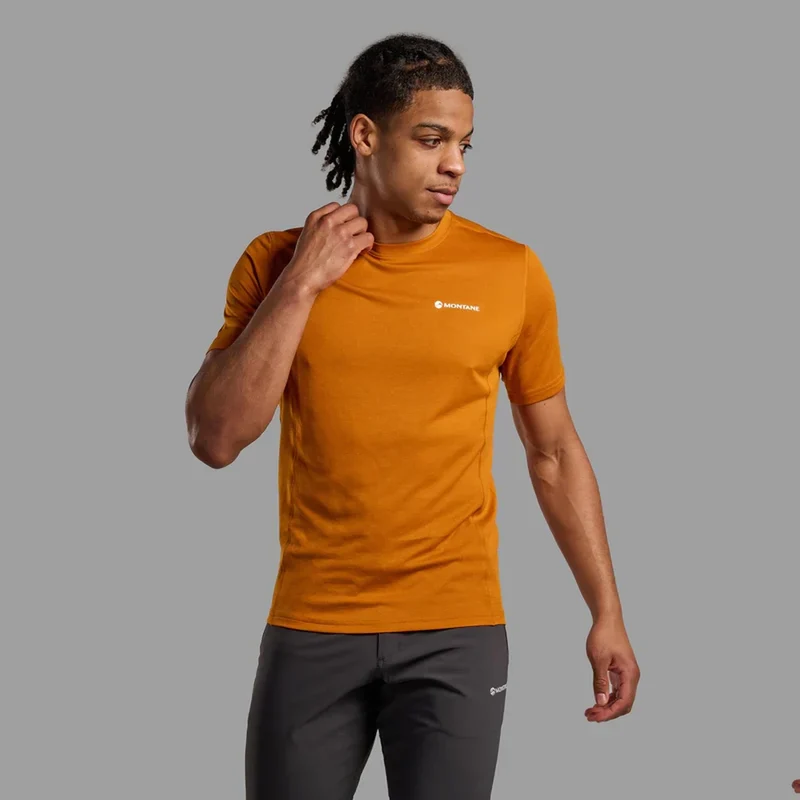 Montane Dart T-Shirt Orange, leichtes Funktionsshirt für Bergsport und Outdoor
