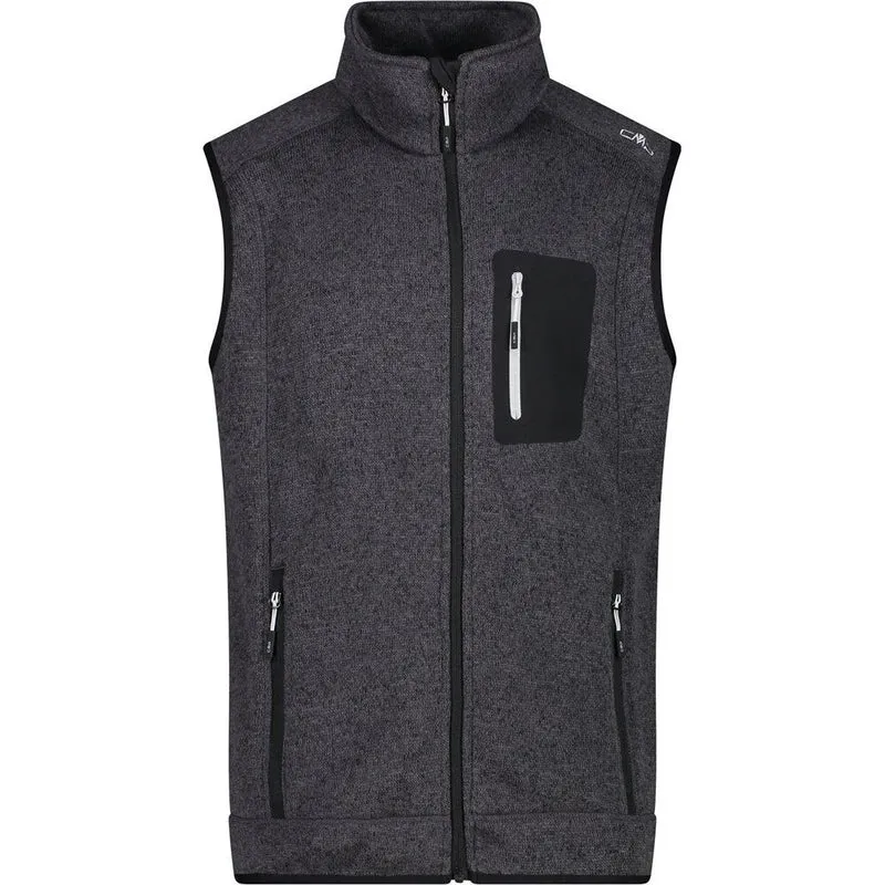 CMP Herren Fleece-Weste nero glacier