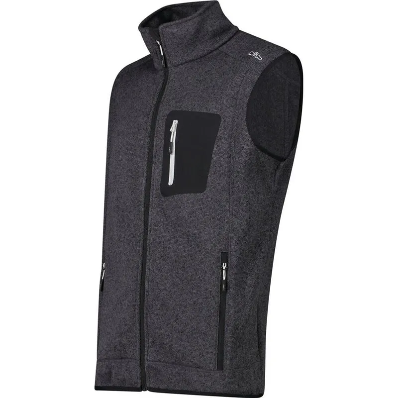 CMP Herren Fleece-Weste nero glacier