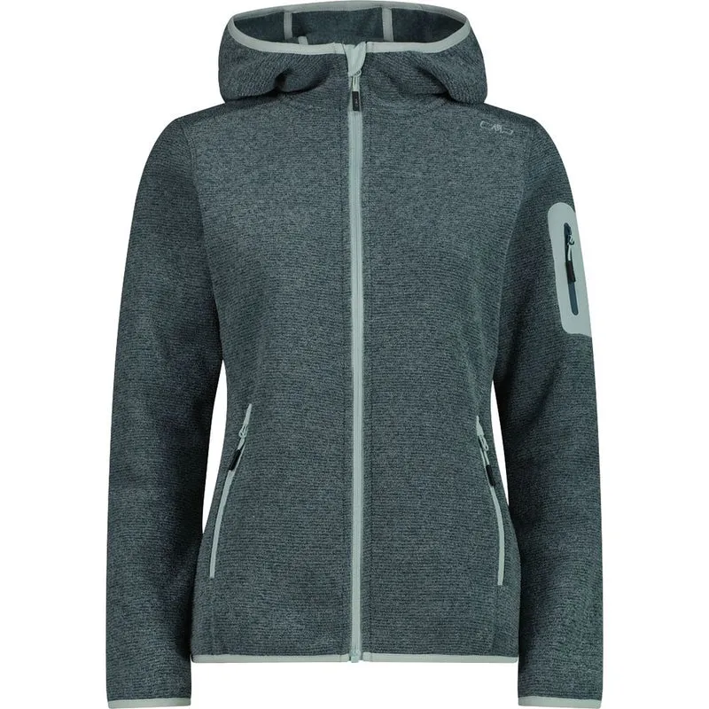 CMP Damen Fix Hood Fleecejacke trek green