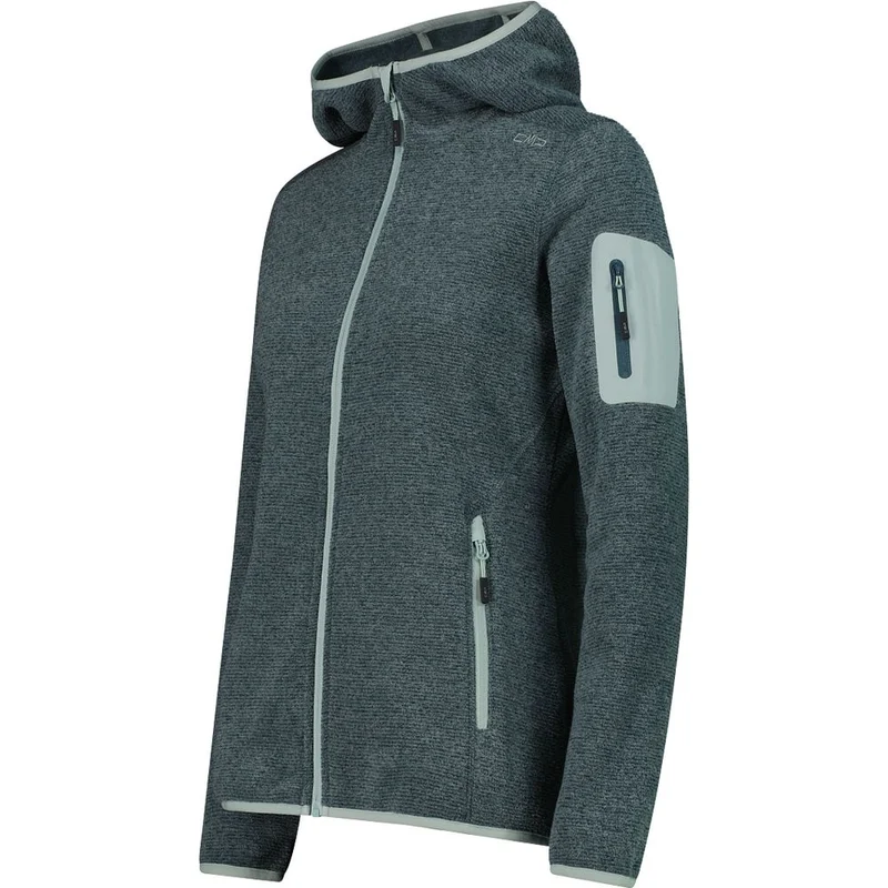 CMP Damen Fix Hood Fleecejacke trek green