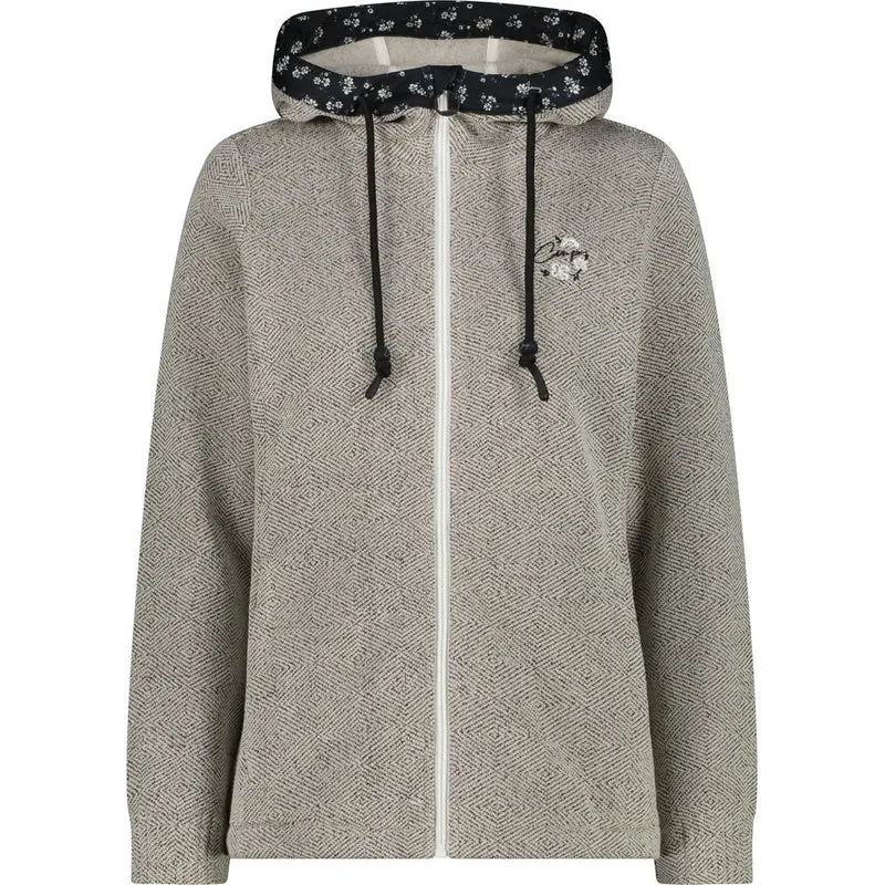 CMP Fix Hood Damen Fleecejacke bco gesso