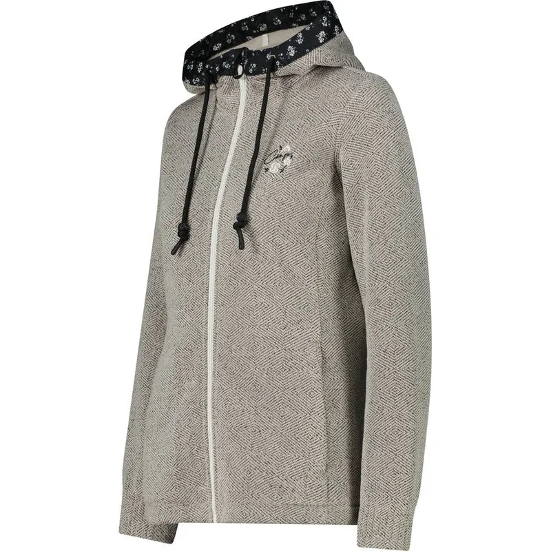 CMP Fix Hood Damen Fleecejacke bco gesso