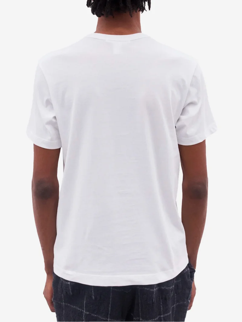 T-shirt bianca con grafica multicolore