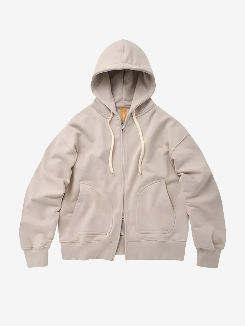 Felpa con cappuccio beige OG Heavyweight Zipup